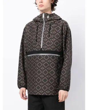 White Mountaineering 幾何学柄ハーフジップフードジャケット - サムネイル3