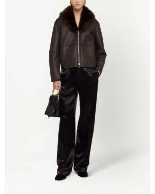 Jil Sander satin-finish trousers - Black - サムネイル2
