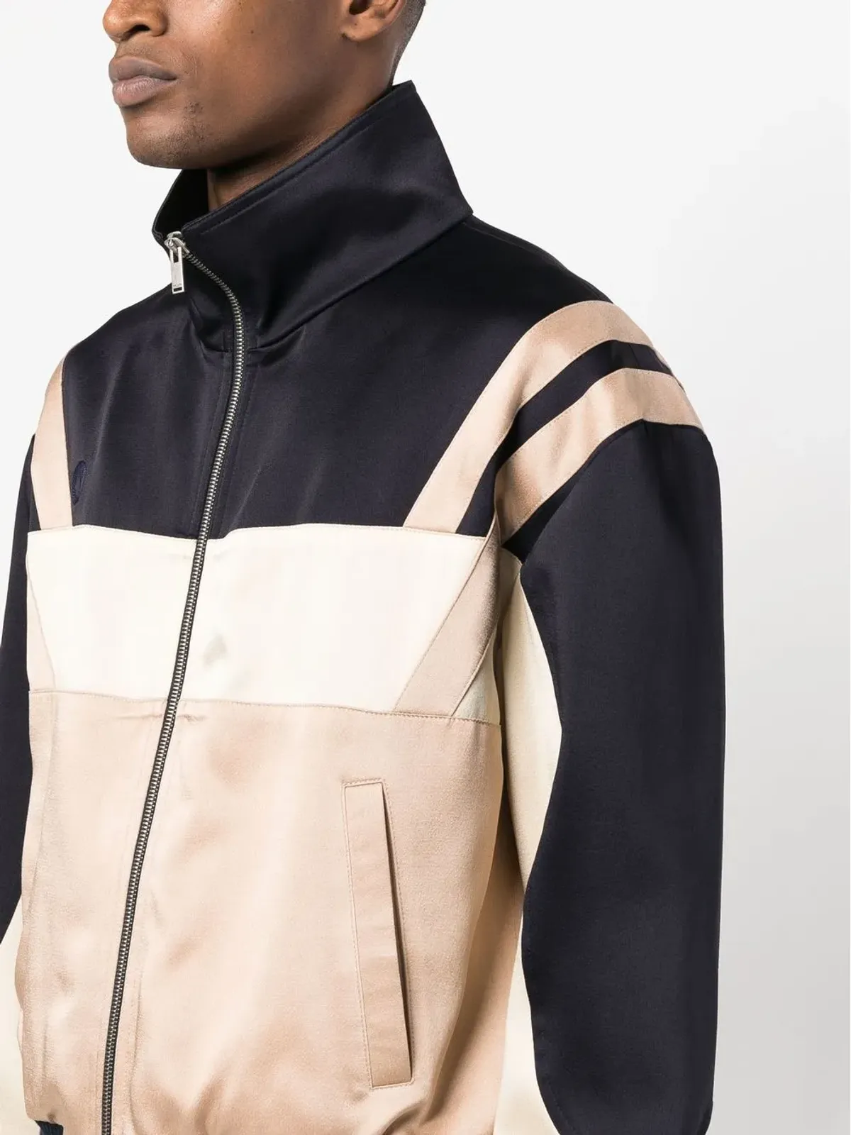 Saint Laurent パネル切替ジップアップボンバージャケット - 画像5