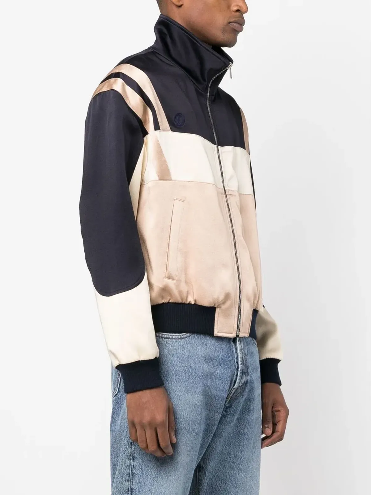 Saint Laurent パネル切替ジップアップボンバージャケット - 画像3