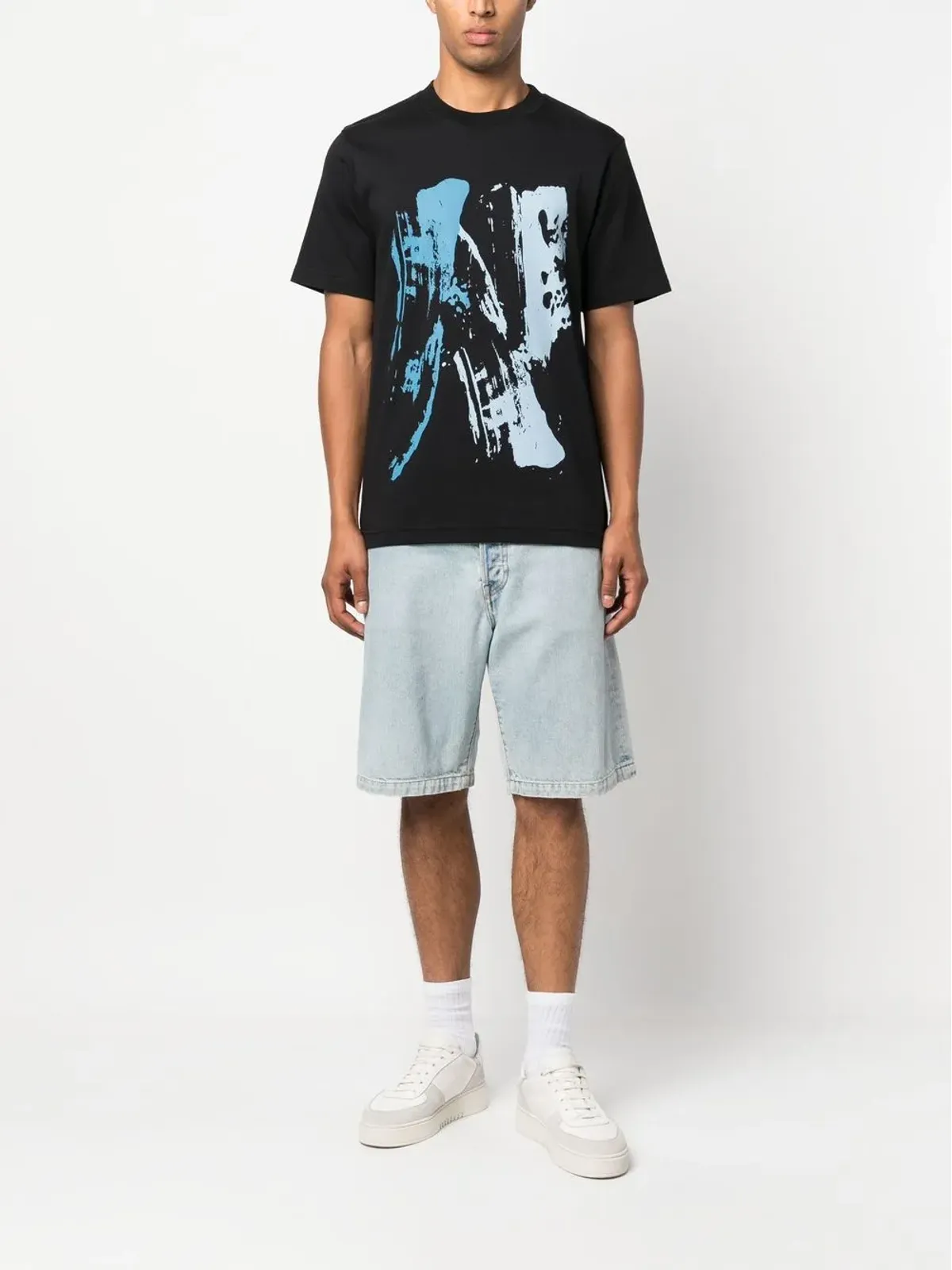 Camper ペイントプリント半袖Tシャツ - 画像2