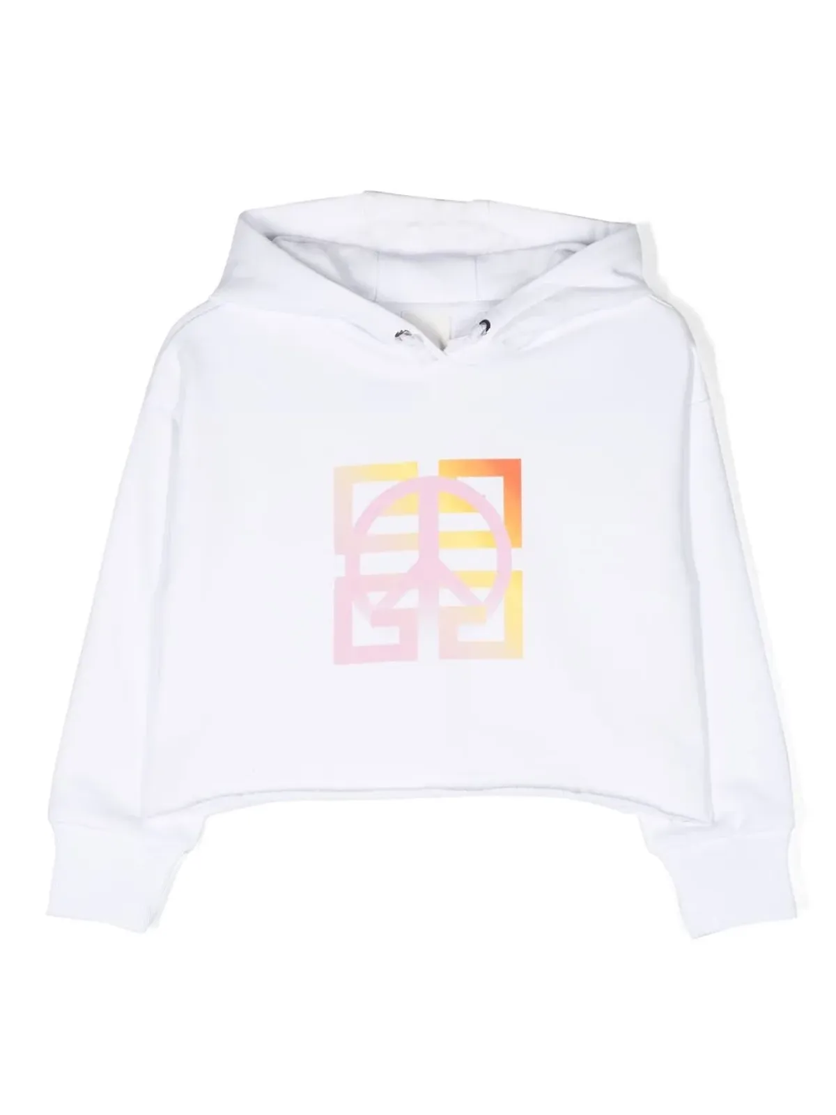 Givenchy Kids 4G Peace and Love print hoodie - White - 画像1