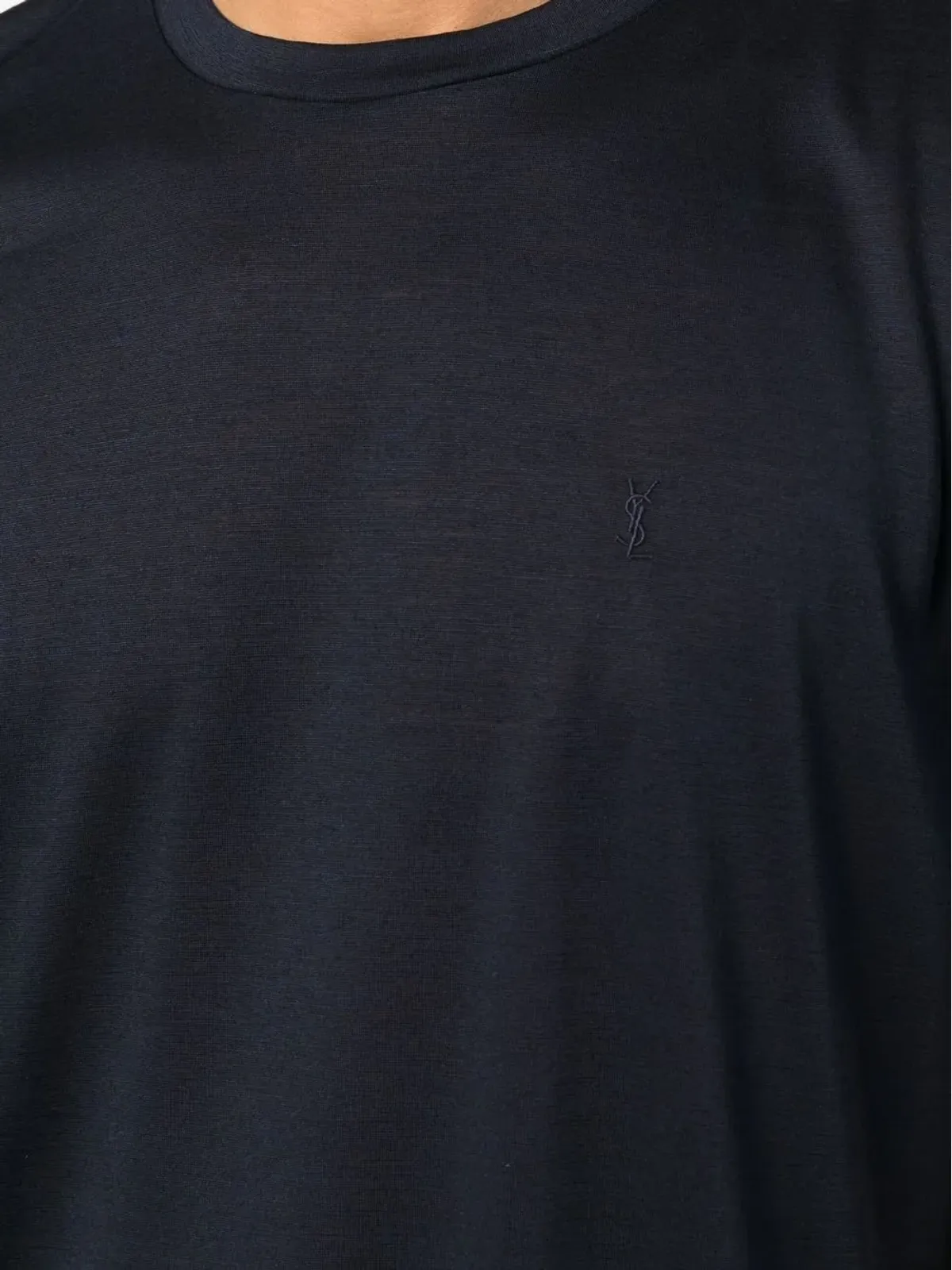 Saint Laurent クルーネック コットン Tシャツ ブルー - 画像5
