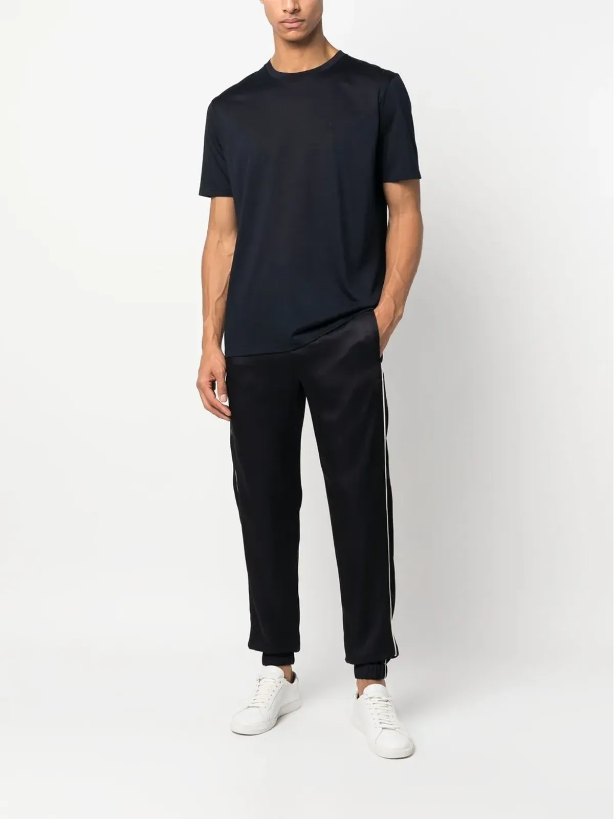 Saint Laurent クルーネック コットン Tシャツ ブルー - 画像2