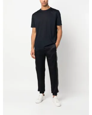 Saint Laurent クルーネック コットン Tシャツ ブルー - サムネイル2