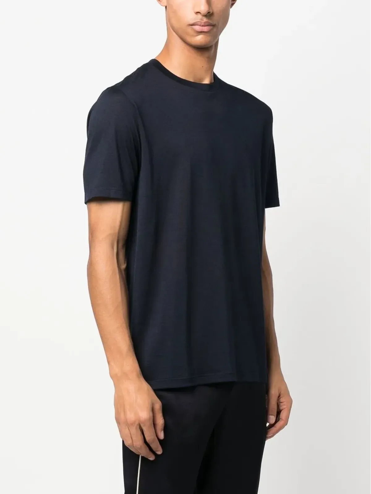Saint Laurent クルーネック コットン Tシャツ ブルー - 画像3