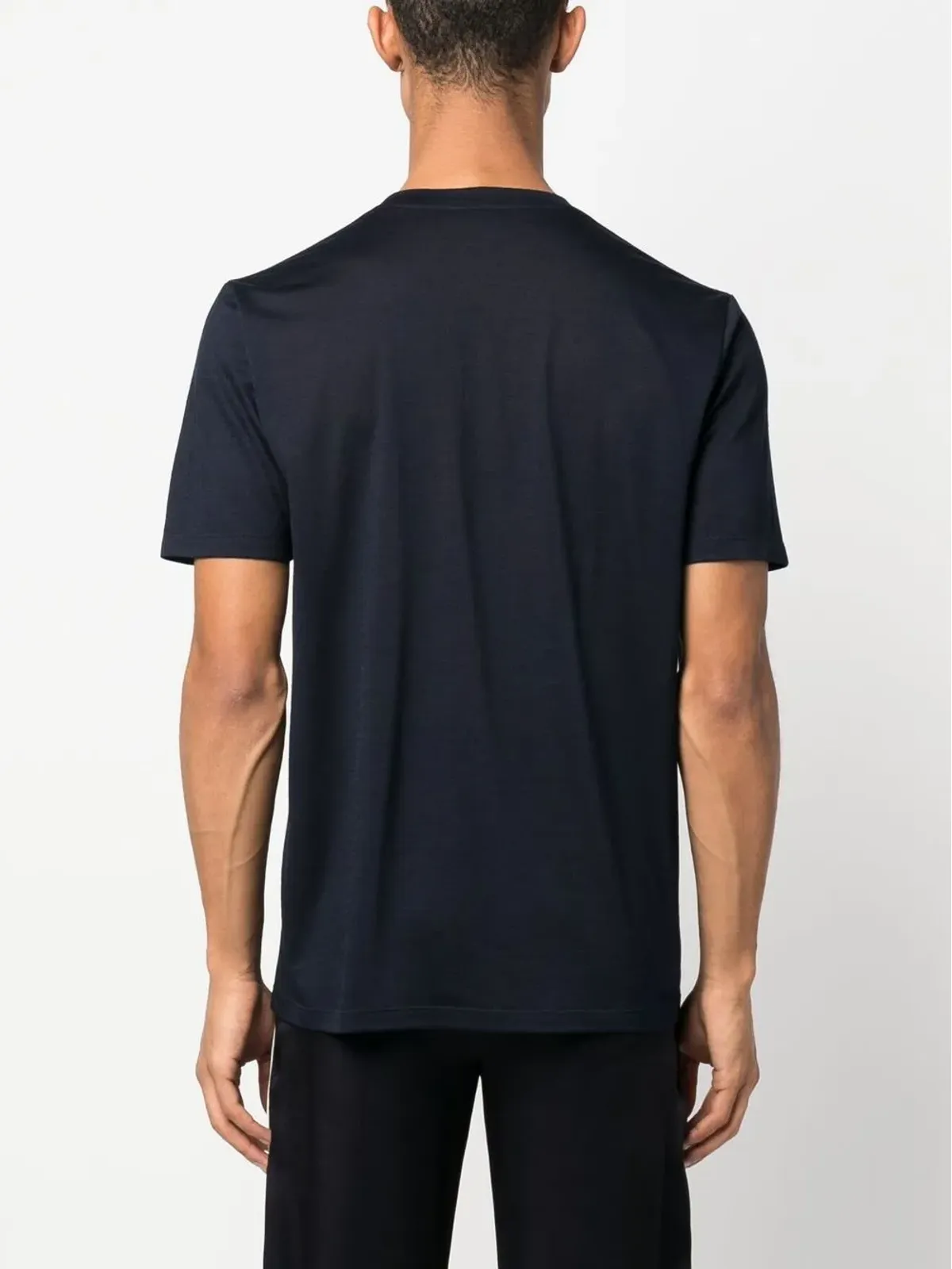 Saint Laurent クルーネック コットン Tシャツ ブルー - 画像4