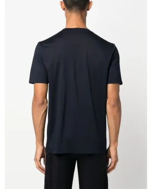 Saint Laurent クルーネック コットン Tシャツ ブルー - サムネイル4