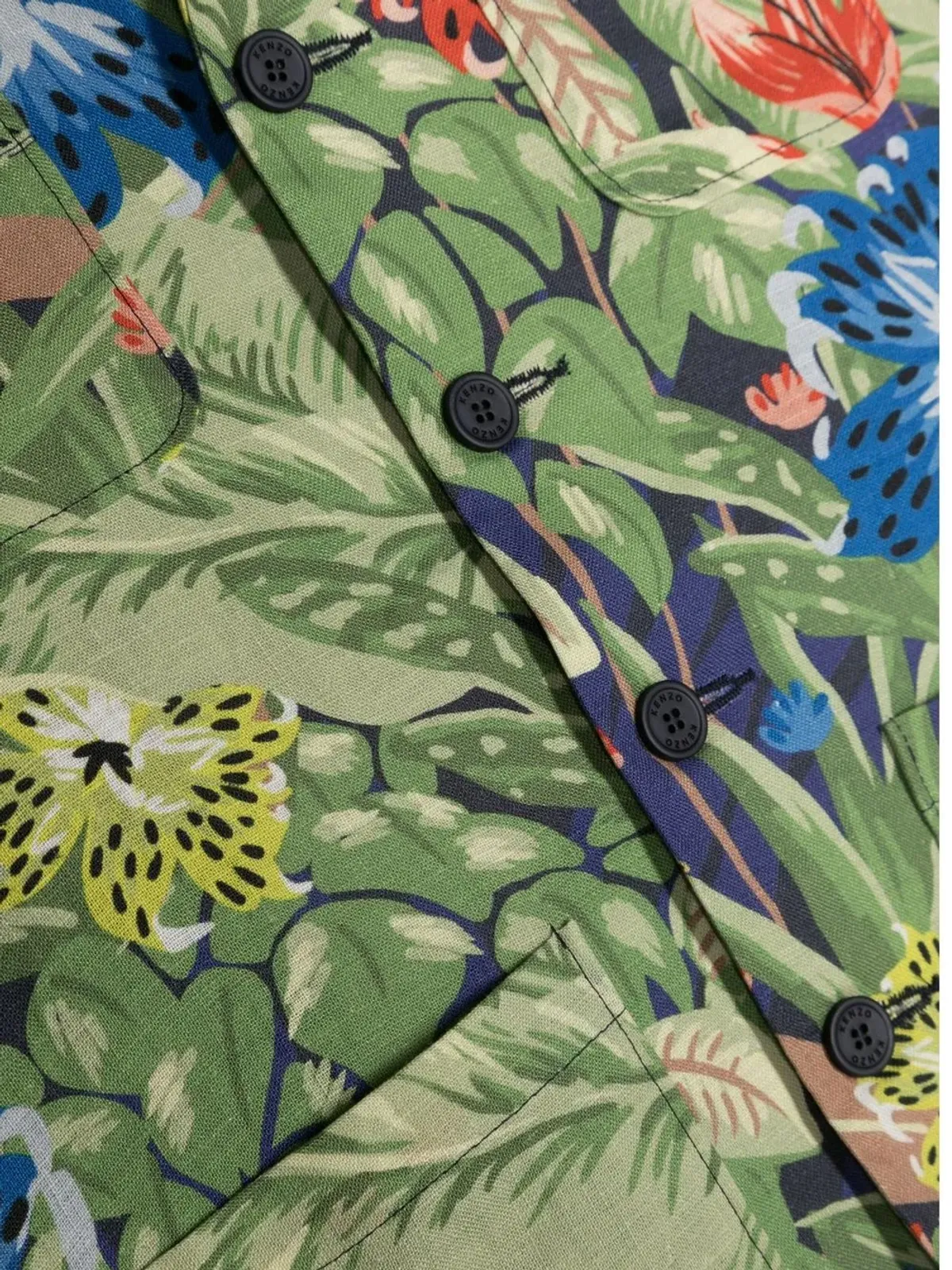 Kenzo Kids 花柄プリントのシングルブレザー - 画像3
