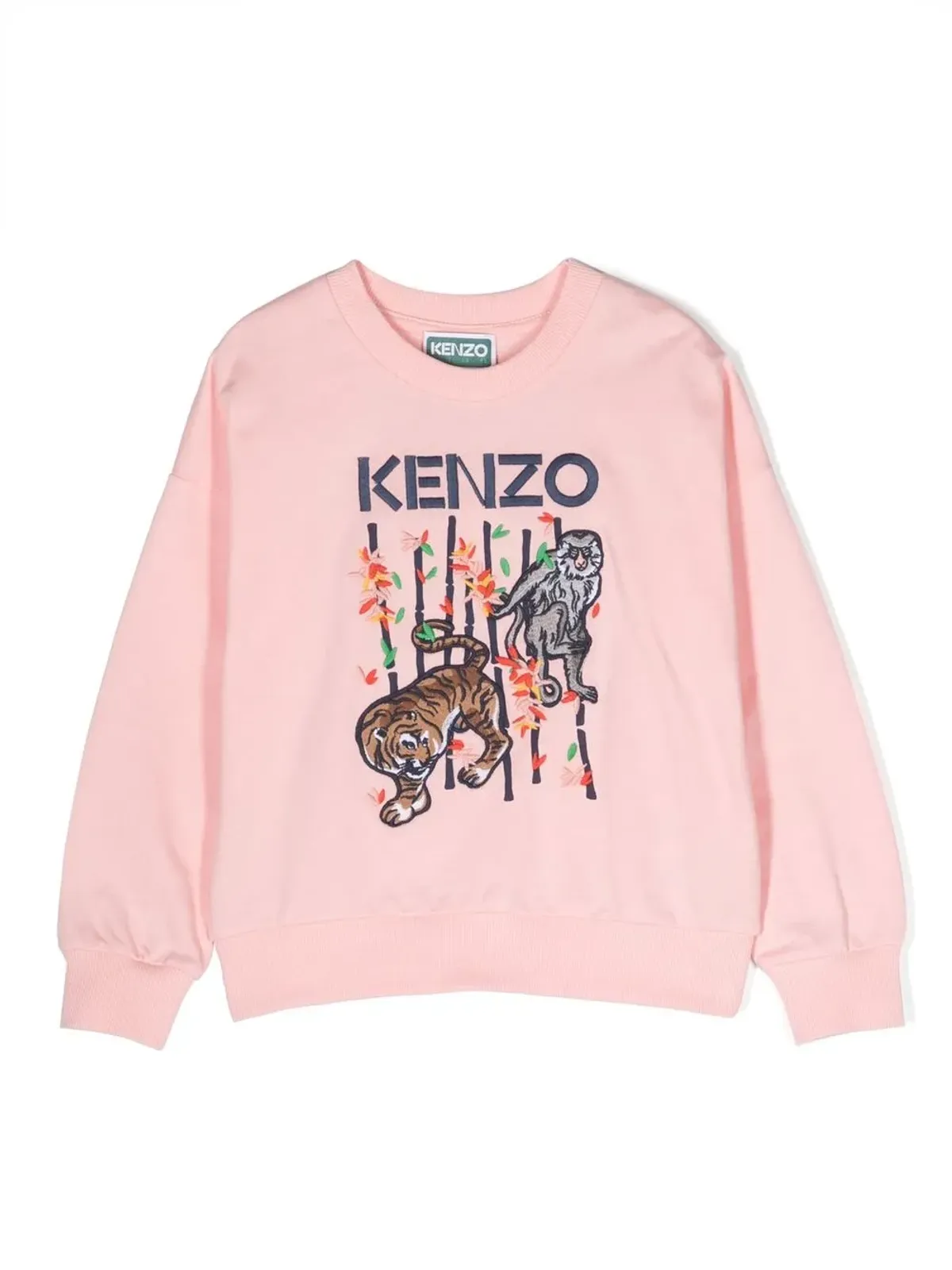 Kenzo Kids バンブー コットン スウェットシャツ - ピンク - 画像1
