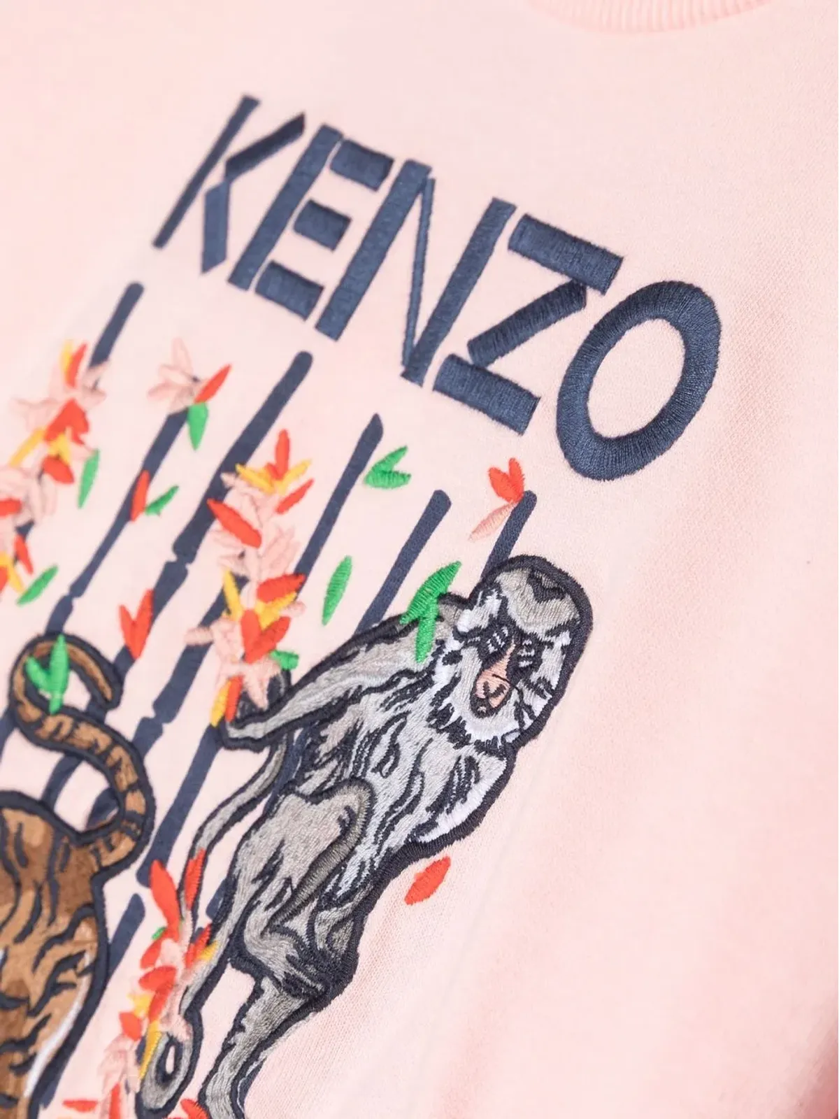 Kenzo Kids バンブー コットン スウェットシャツ - ピンク - 画像3