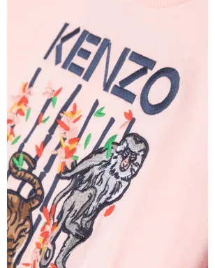 Kenzo Kids バンブー コットン スウェットシャツ - ピンク - サムネイル3
