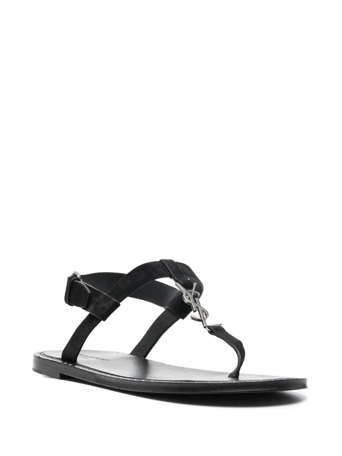 Saint Laurent カサンドラ ロゴプレート フラットサンダル - 画像2