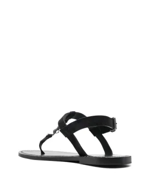 Saint Laurent カサンドラ ロゴプレート フラットサンダル - サムネイル3