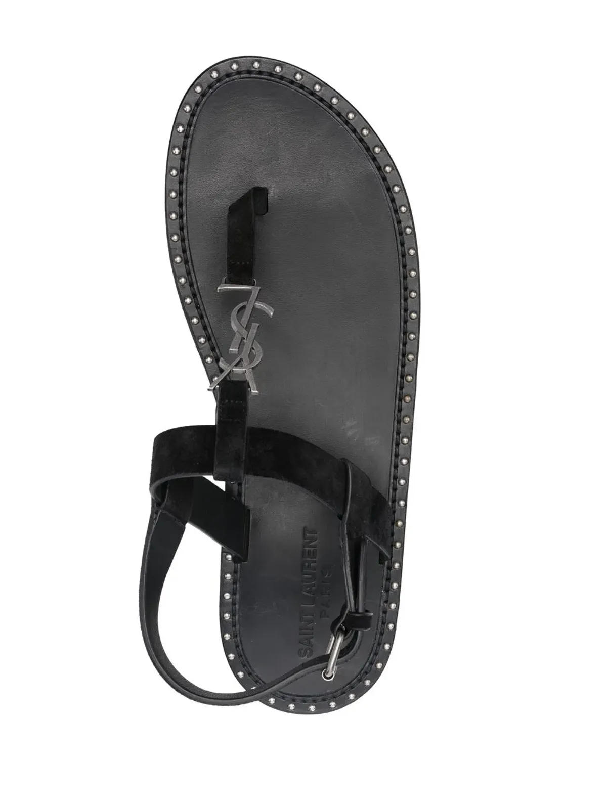 Saint Laurent カサンドラ ロゴプレート フラットサンダル - 画像4