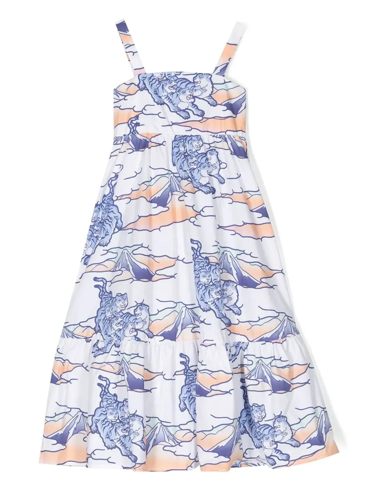 Kenzo Kids グラフィックプリントストラップドレス - 画像1