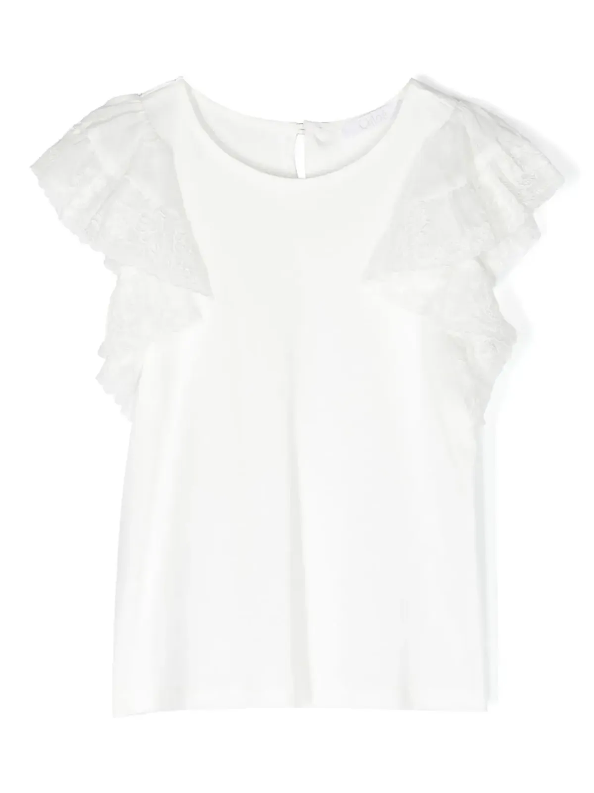 Chloé Kids ラッフル袖トップス - 画像1