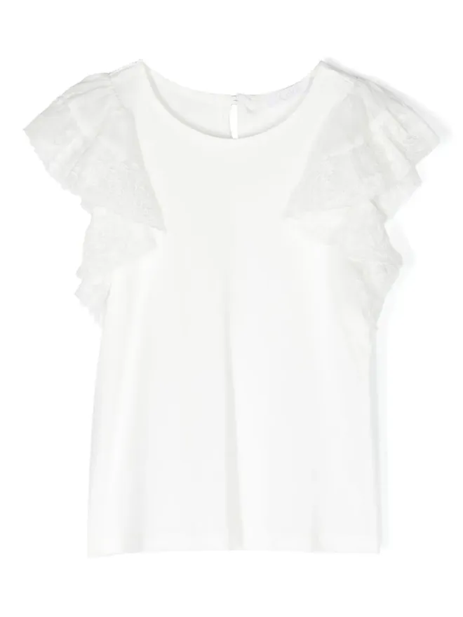 Chloé Kids Chloé Kids ラッフル袖トップスの商品画像