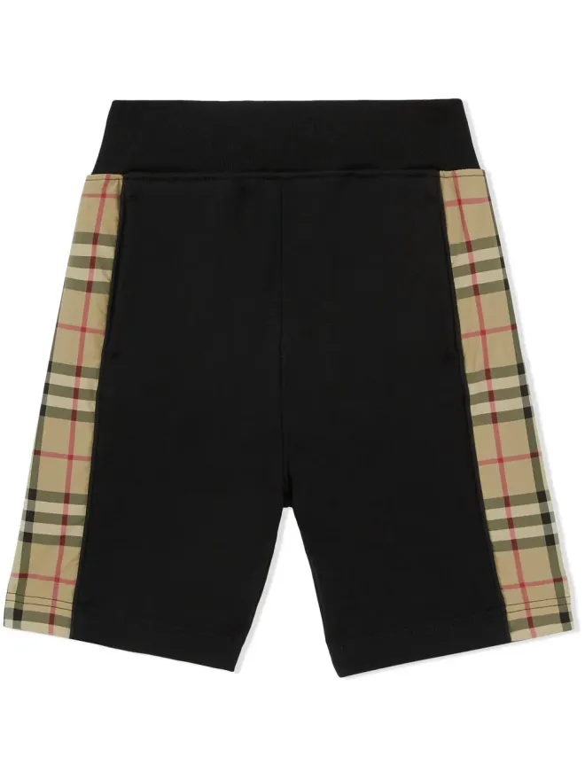 Burberry Kids Burberry Kids ヴィンテージチェック パネルショーツ ブラックの商品画像