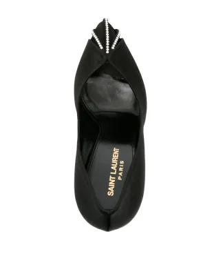 Saint Laurent マルティニーク サテンパンプス - ブラック - サムネイル4