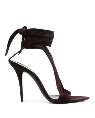 Saint Laurent Deva 105 レザーサンダル ブラウン - サムネイル1