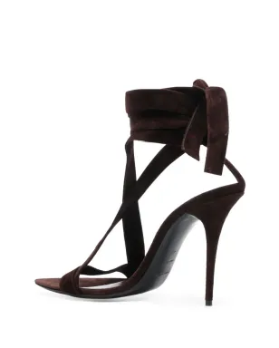 Saint Laurent Deva 105 レザーサンダル ブラウン - サムネイル3