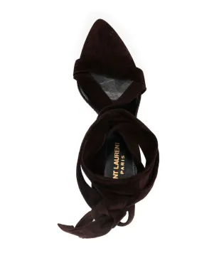 Saint Laurent Deva 105 レザーサンダル ブラウン - サムネイル4