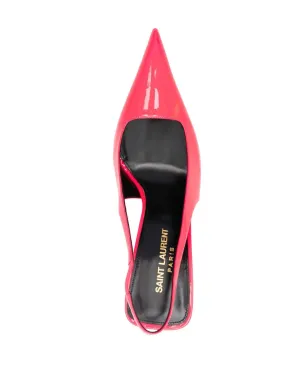 Saint Laurent Kiss 105 スリングバックパンプス - ピンク - サムネイル4