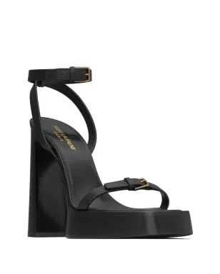 Saint Laurent プラッツ105mmプラットフォームサンダル - ブラック - サムネイル2