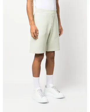Alexander McQueen embroidered-logo Bermuda shorts - Green - サムネイル3