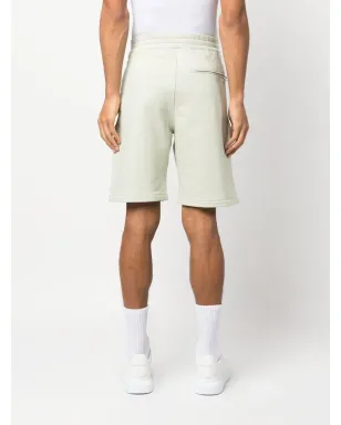 Alexander McQueen embroidered-logo Bermuda shorts - Green - サムネイル4