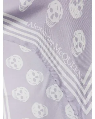 Alexander McQueen スカルプリント シルクスカーフ - サムネイル3