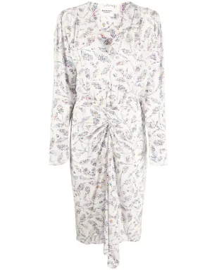 MARANT ÉTOILE Danalia wrap midi dress - White - サムネイル1