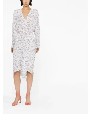 MARANT ÉTOILE Danalia wrap midi dress - White - サムネイル2