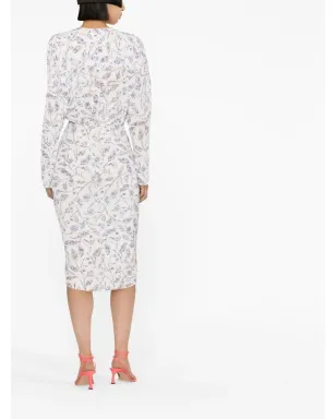 MARANT ÉTOILE Danalia wrap midi dress - White - サムネイル4
