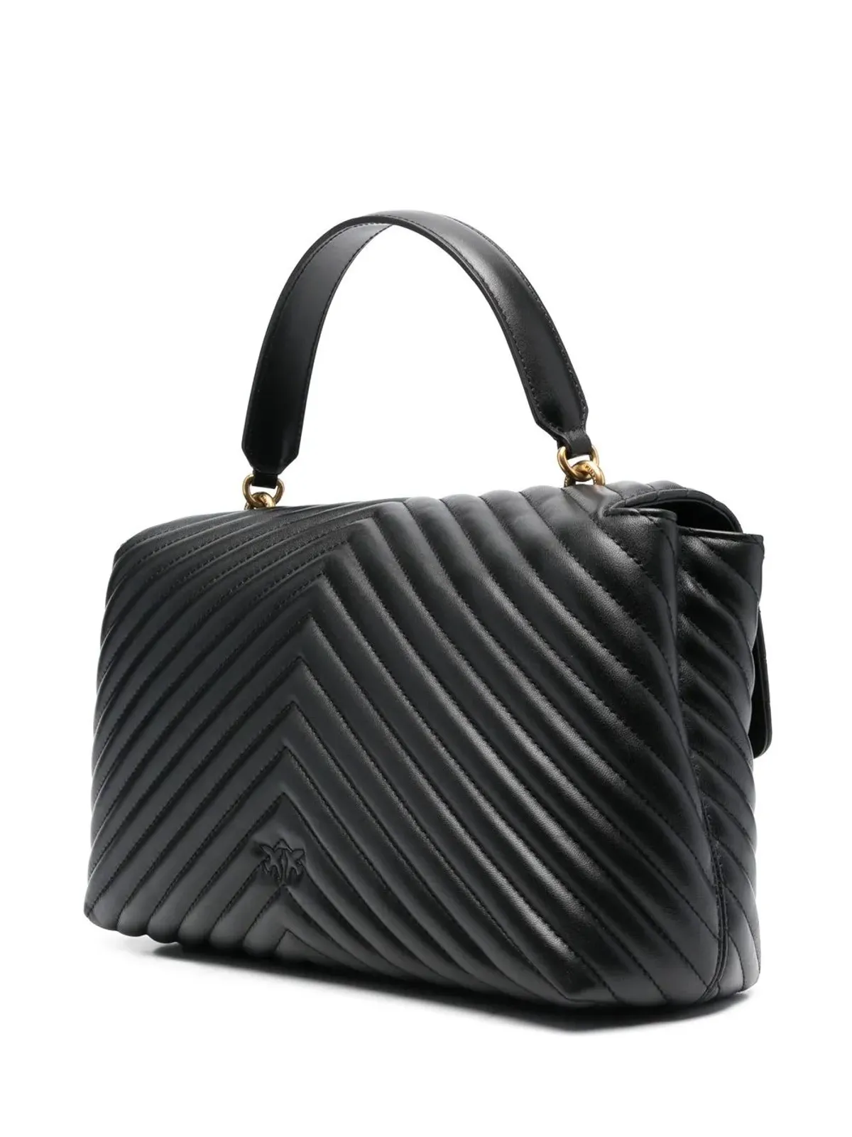PINKO ラブバード ロゴ チェボンキルト バッグ - 画像3