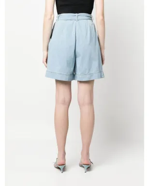PINKO ベルト付きデニムショーツ ブルー - サムネイル4