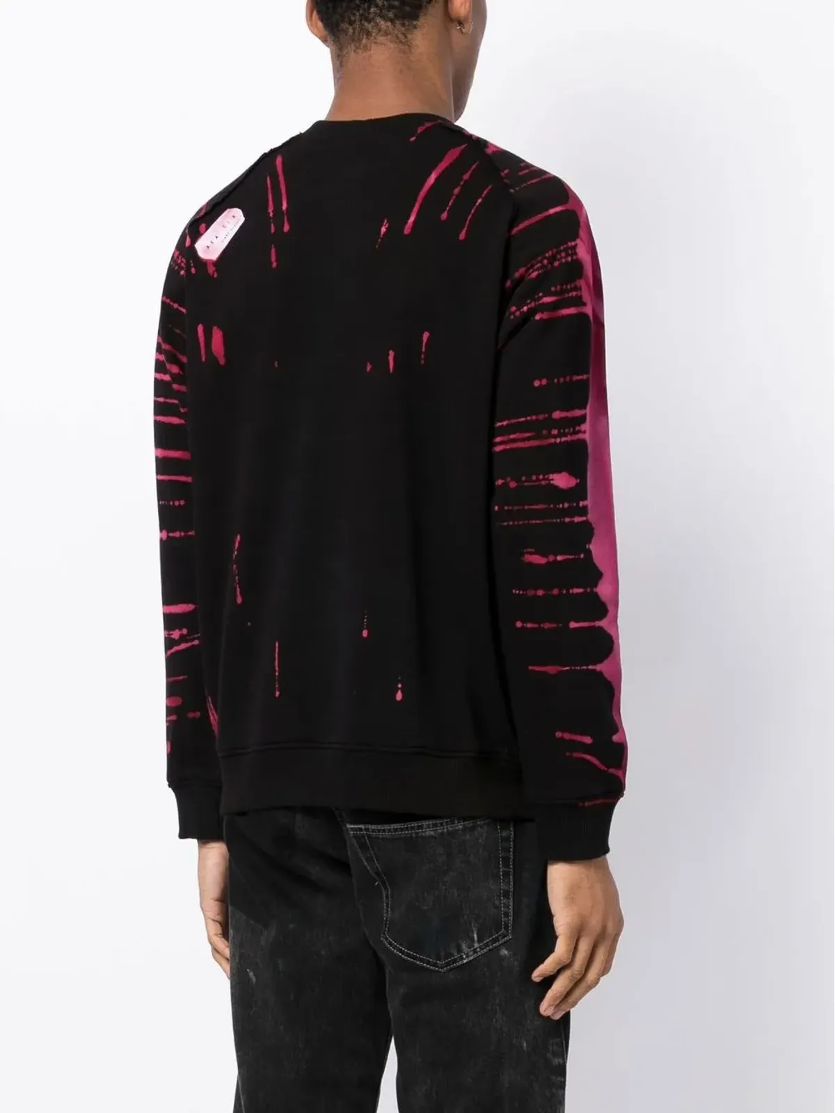 Stain Shade Skeleton-Print Sweatshirt - Black - 画像4