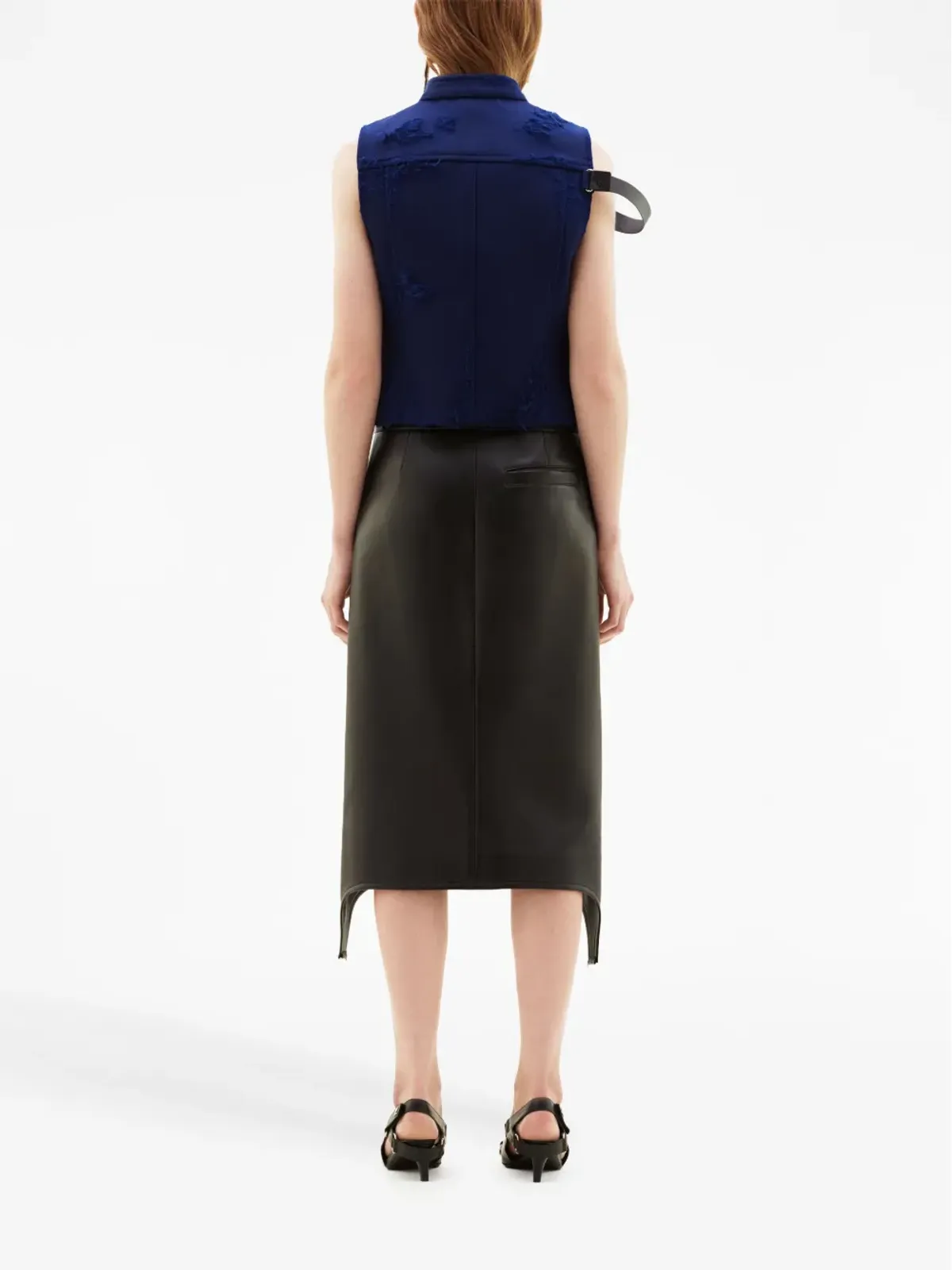 Courrèges ダメージ加工ストラップディテール ジャケット - 画像4