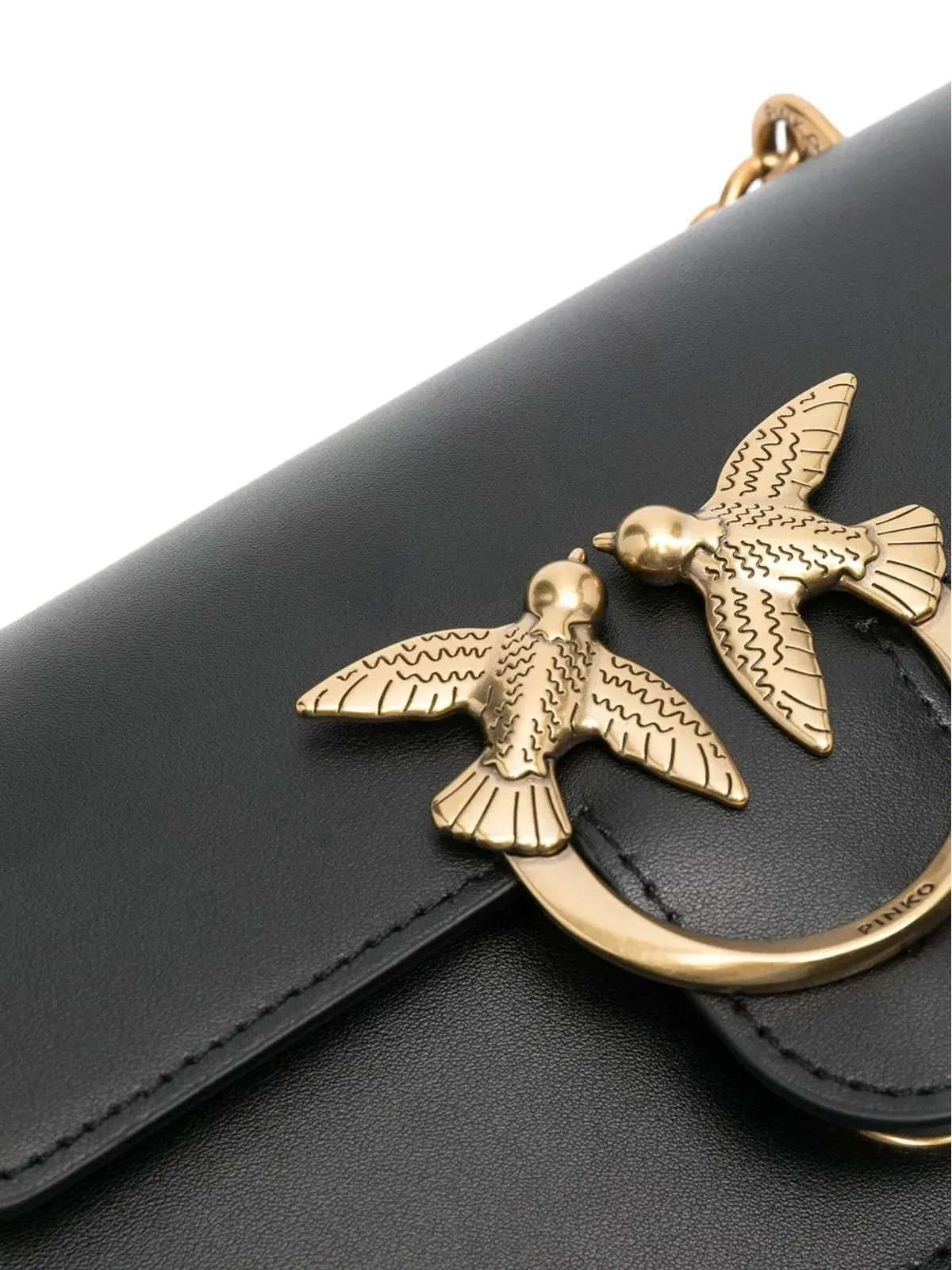 PINKO Love-Birds カーフレザー ショルダーバッグ - 画像4