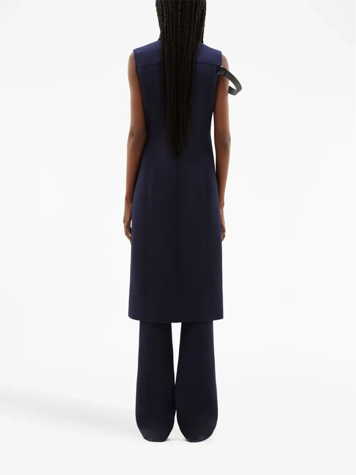 Courrèges ストラップディテール ツイル ミディドレス - 画像4