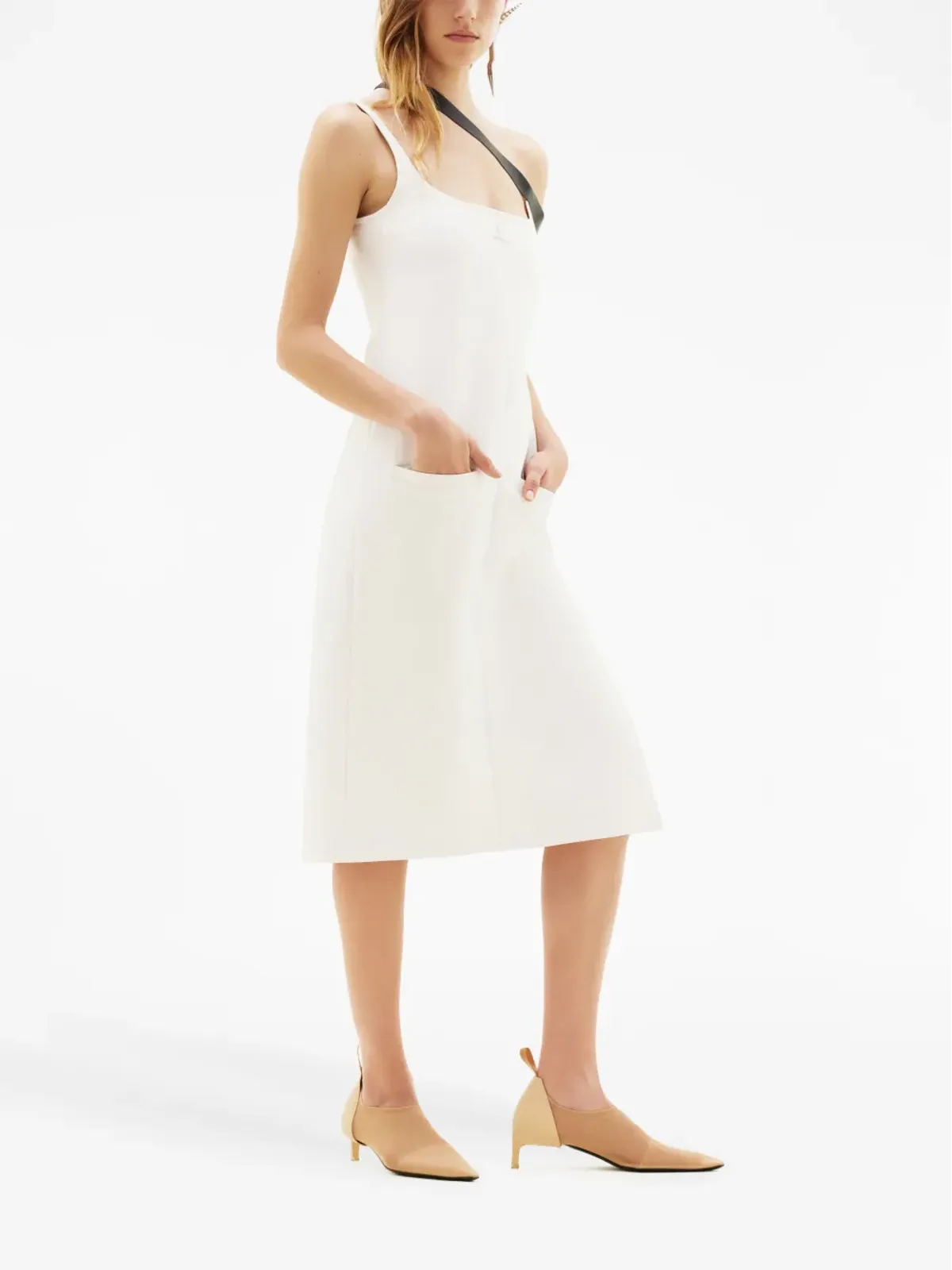 Courrèges アシンメトリック・ストラップ ヴィニール ドレス - 画像3