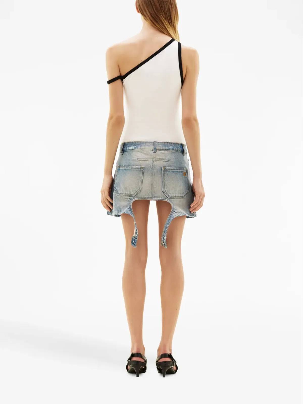 Courrèges カットアウトデニムミニスカート - 画像4