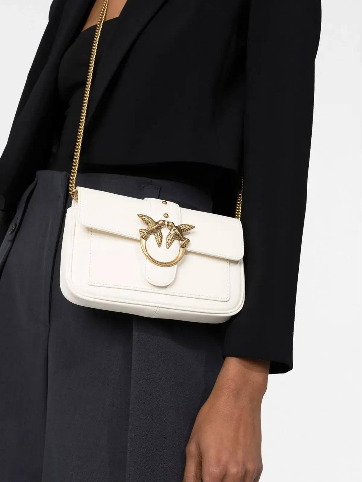 PINKO Love crossbody bag - Neutrals - 画像3