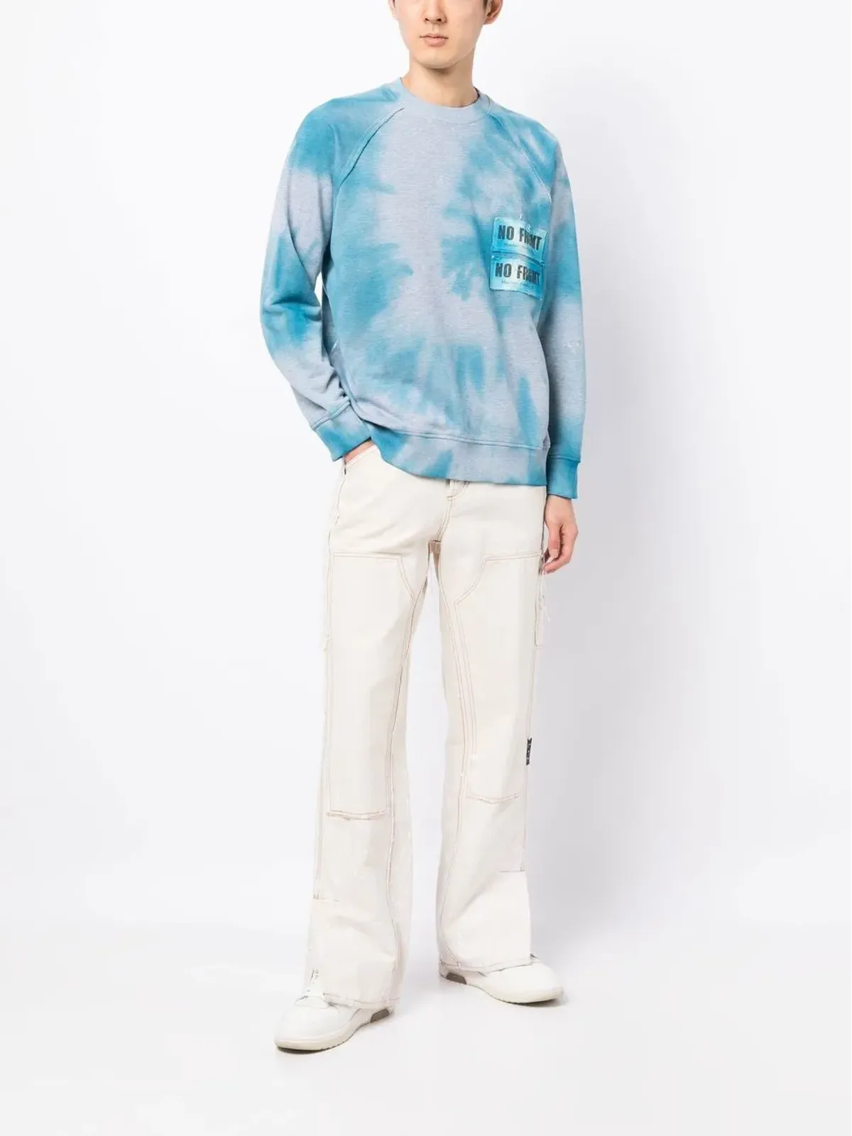 Stain Shade x Hiroshi Fujiwara タイダイ染め風 スウェットシャツ - 画像2