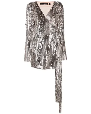 ROTATE BIRGER CHRISTENSEN スパンコール付きVネックドレス - サムネイル1