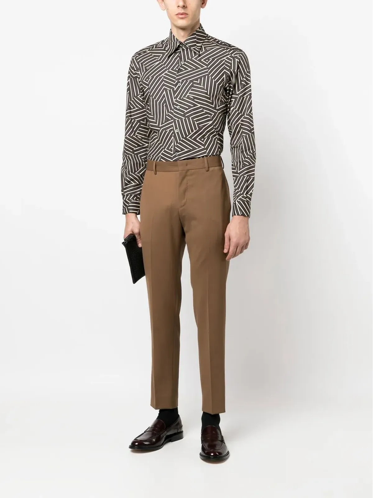 PT Torino ストレッチウール テーパードパンツ - 画像2