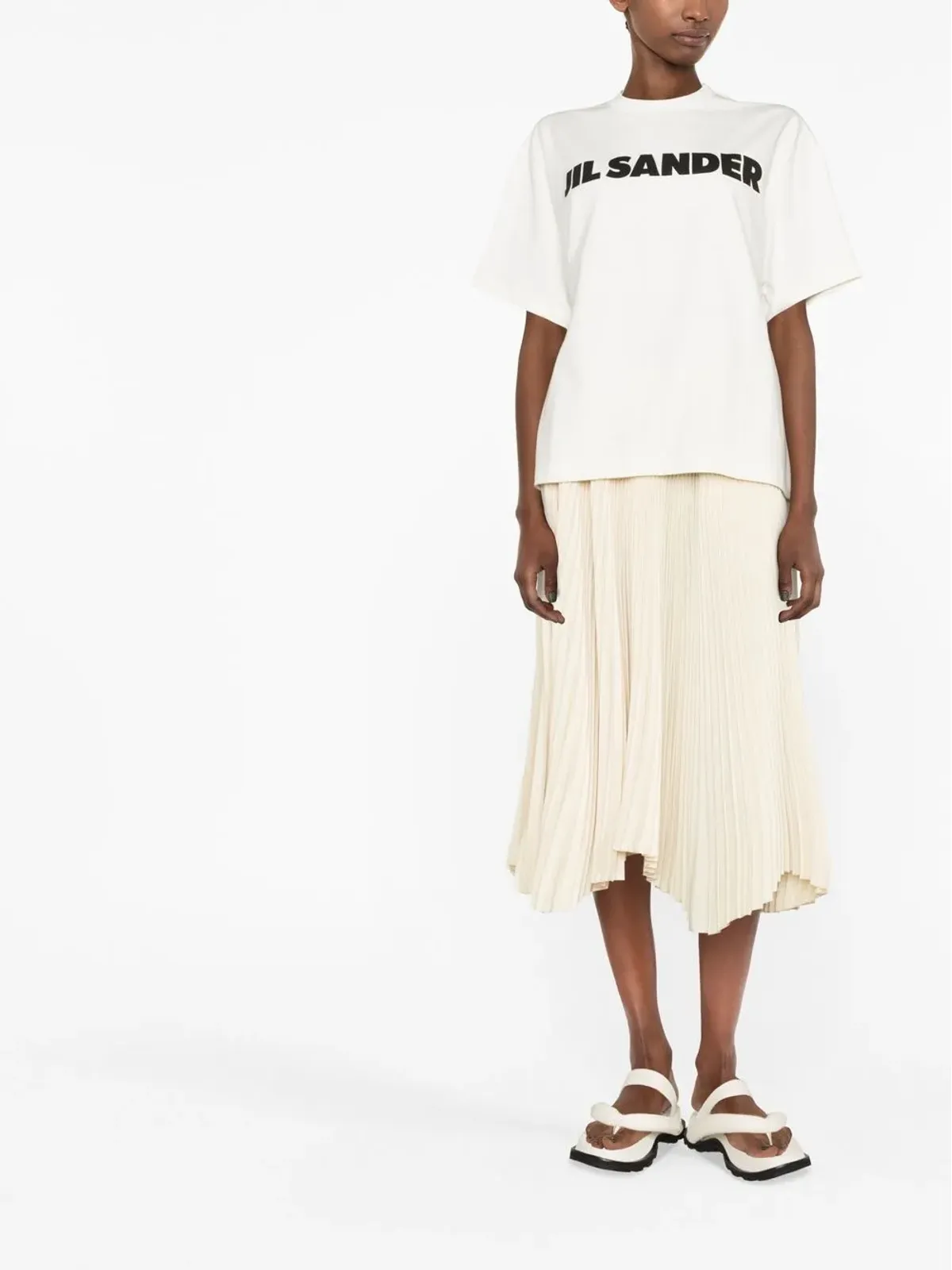 Jil Sander ロゴプリントディテール Tシャツ - 画像2