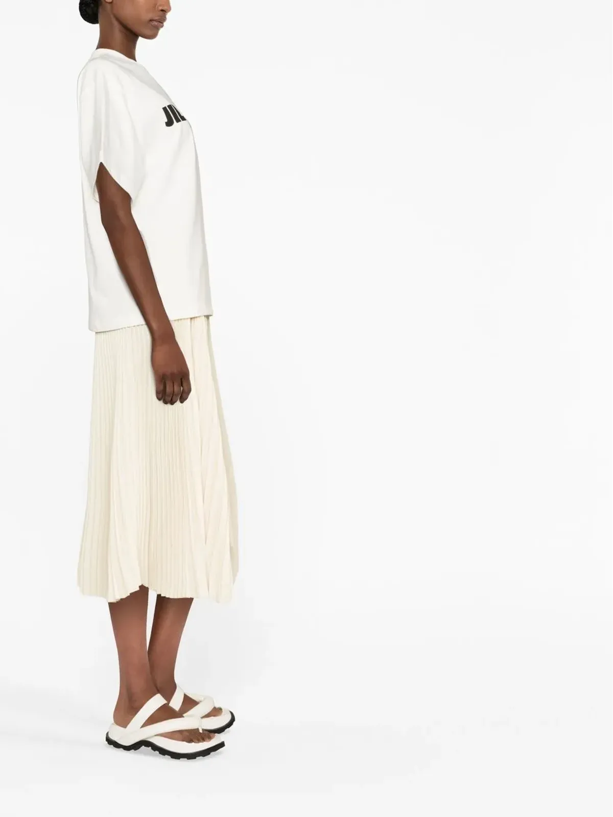 Jil Sander ロゴプリントディテール Tシャツ - 画像3