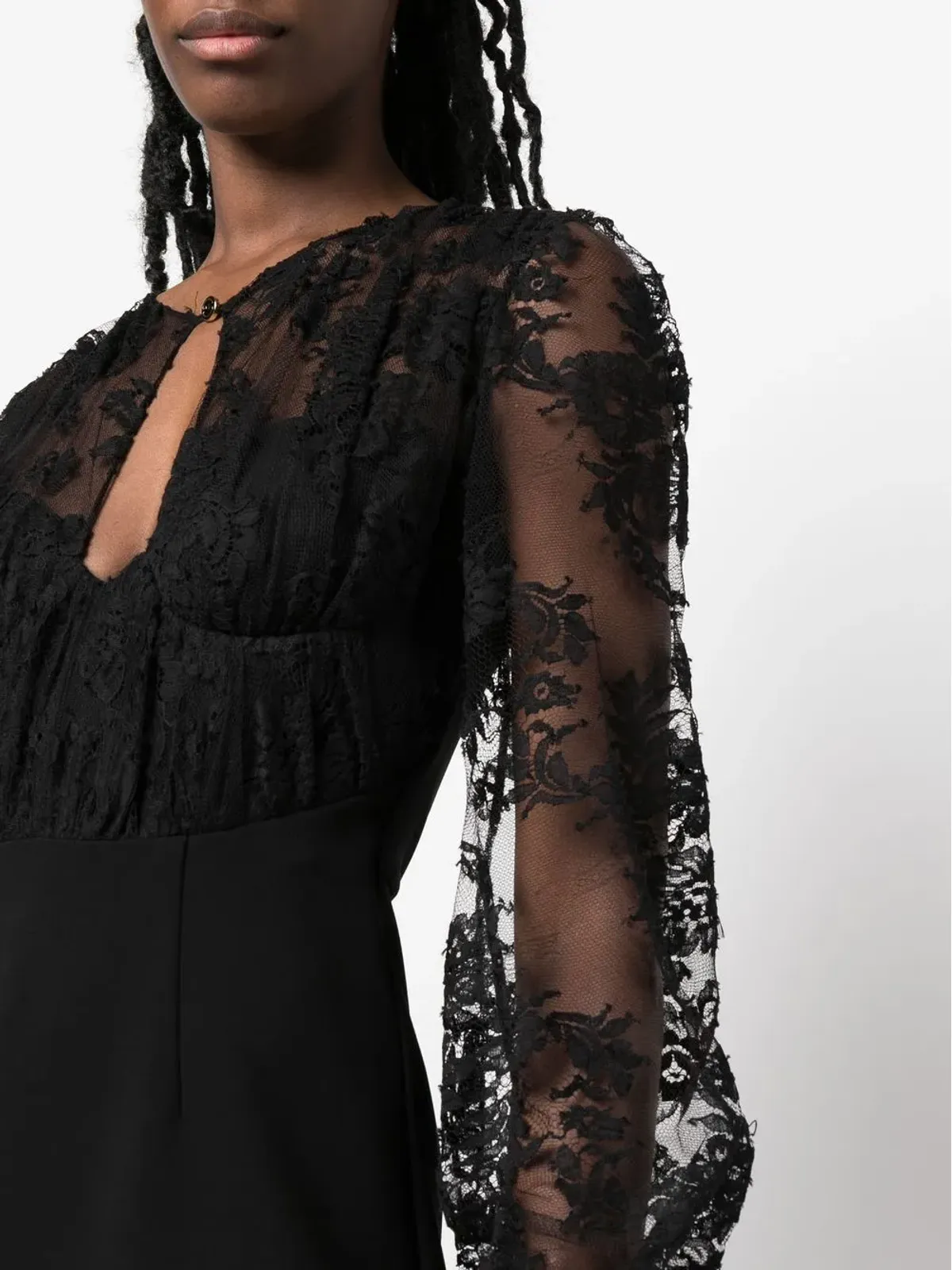 Gucci lace-embellished evening dress - Black - 画像5